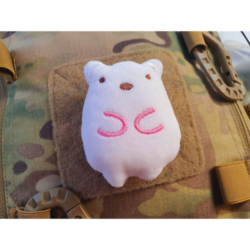 JTG Snowy Pink Plush Patch (Velcro Backed)