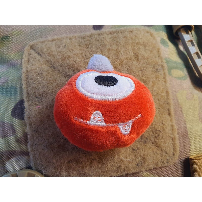 JTG One Eye Monster Plush Patch (Velcro Backed) - Dark Red