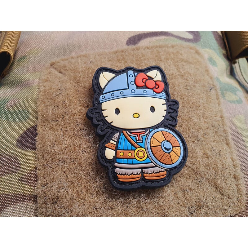 JTG Hello Viking Katmaid 3D Velcro Rubber Patch - Full Colour
