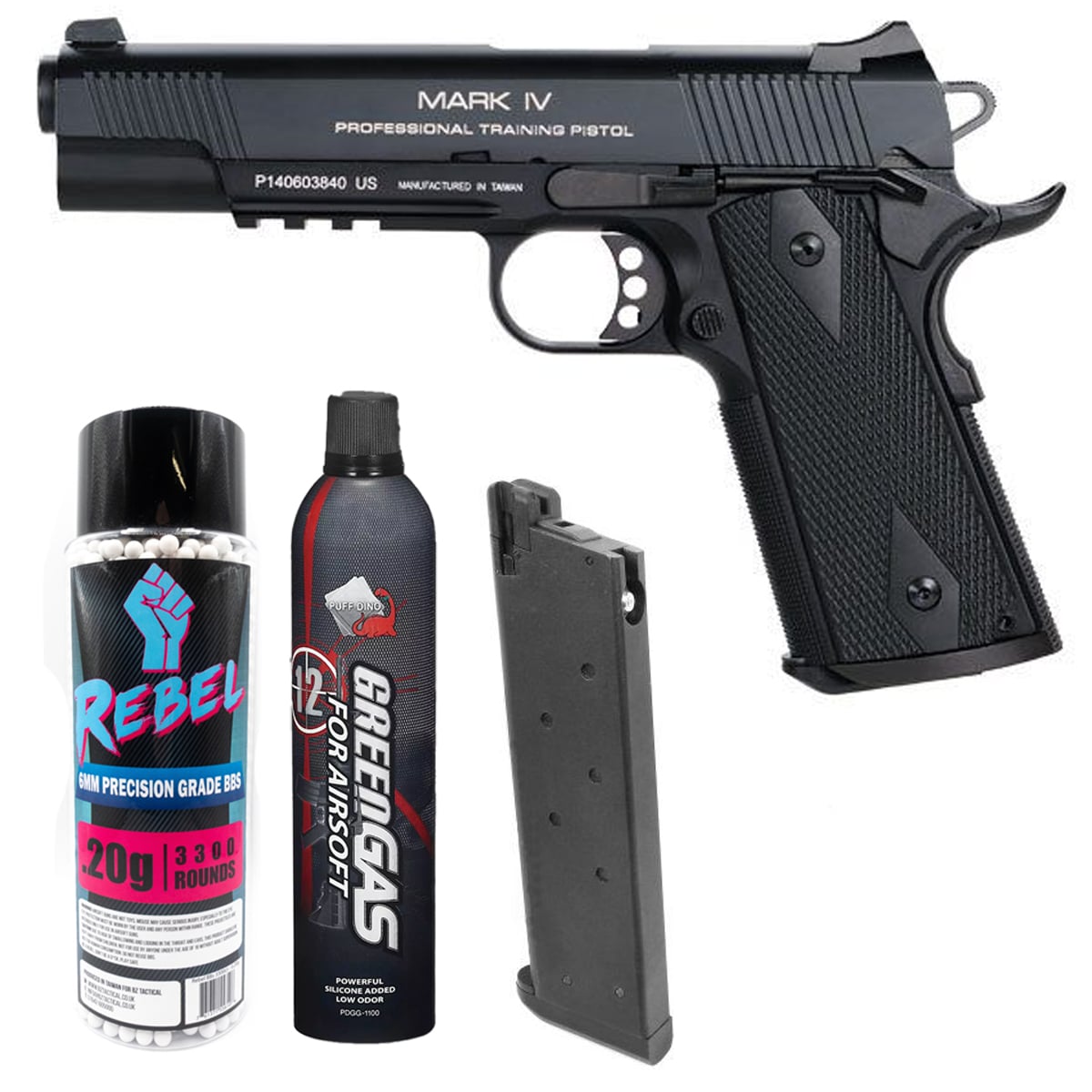 KWA 1911 MK IV PTP Pistol Bundle
