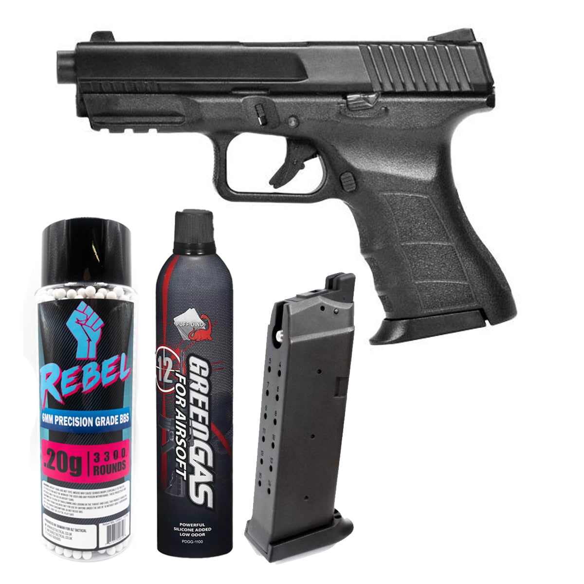 KWA ATP-C Gas Blowback Pistol Bundle