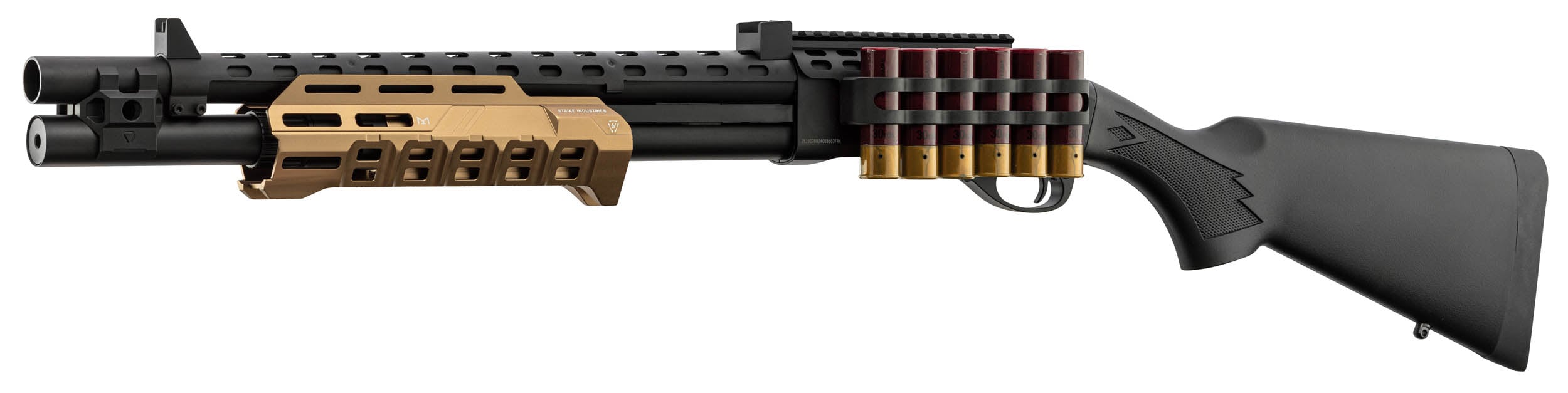 Golden Eagle Strike Industries M870 Pump Action Shotgun Replica Black and Tan