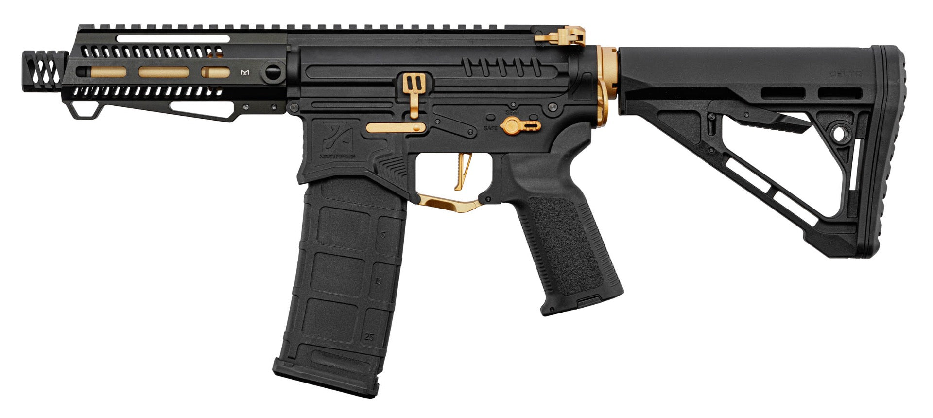 Zion Arms R15 Mod 1 - Short Hand Guard - Black/Gold