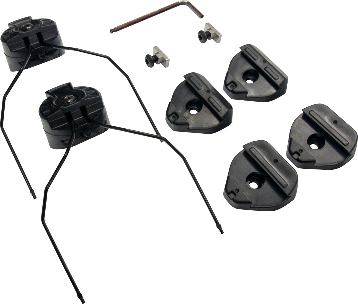 Earmor M13 M-Lock Helmet Rails Adapter Attachment Kit - Black