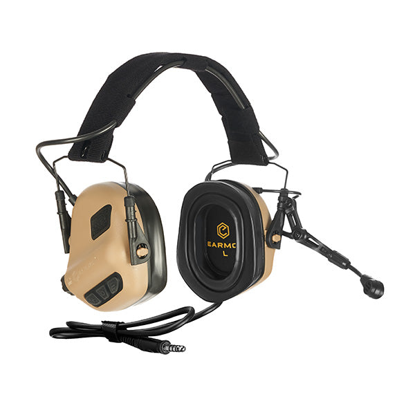 Earmor M32 Plus Tactical Headset With Mic-Coyote Tan