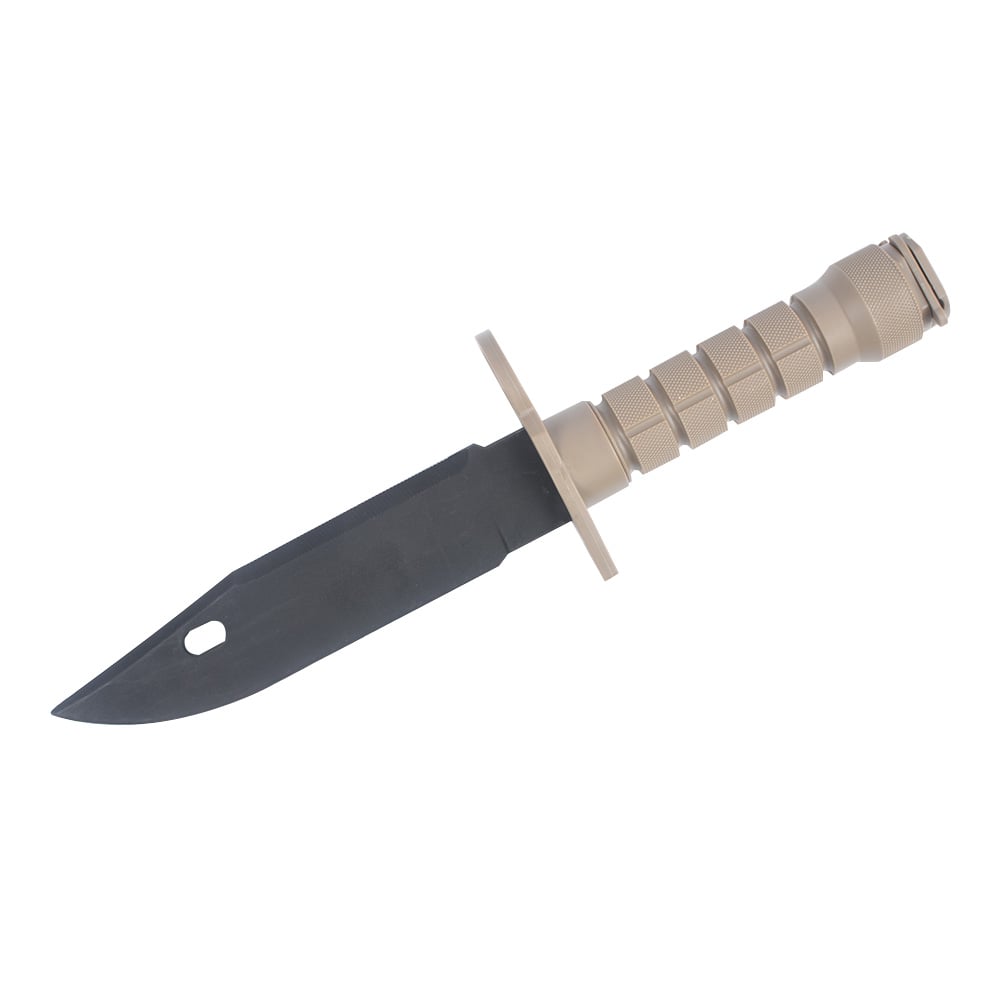 Rebel M9 Bayonet Plastic Knife With Sheath-Tan