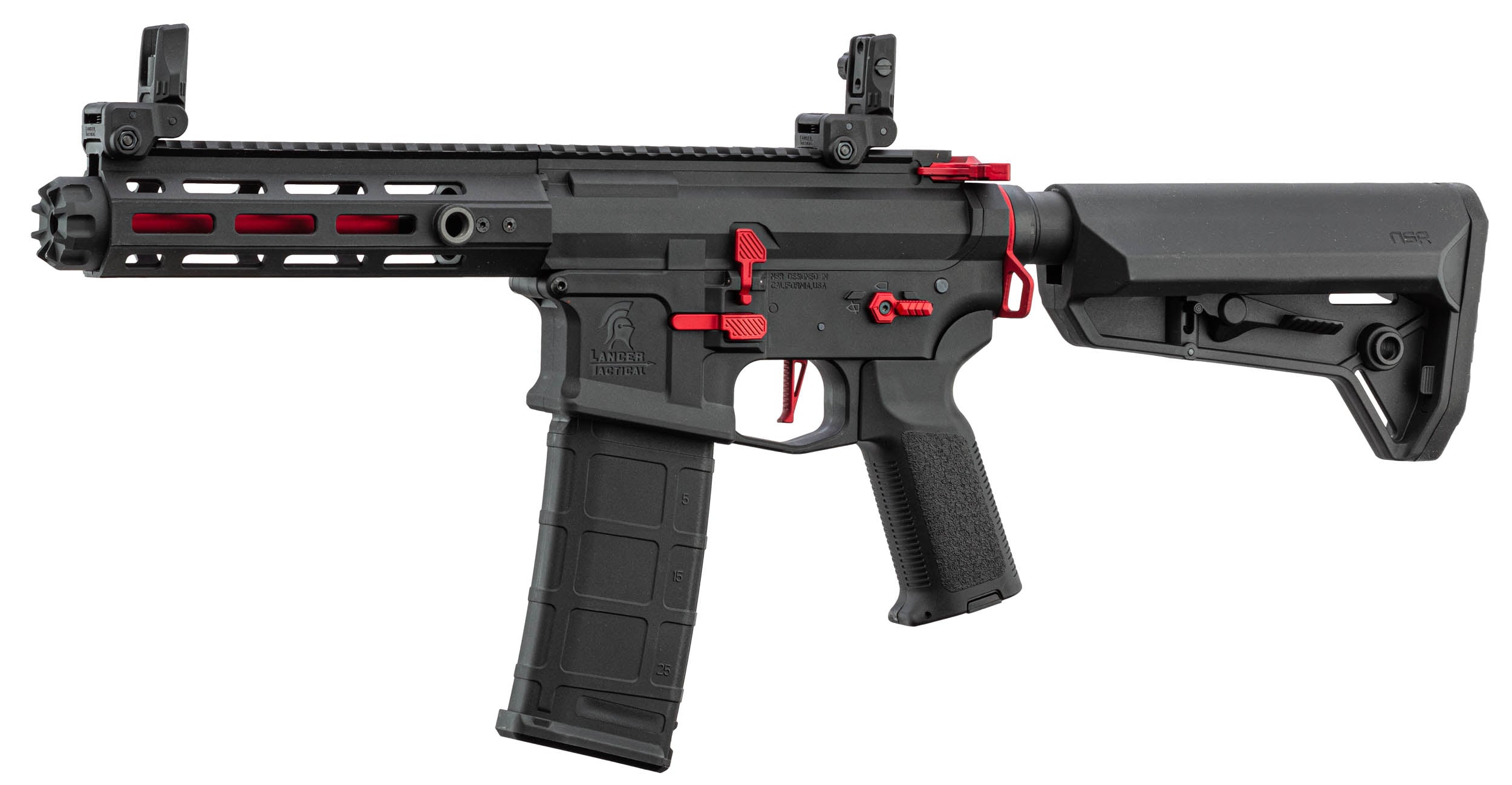 Lancer Tactical LT-32 Hellion 7" Gen 2 AEG Rifle Complete Pack - Black/Red