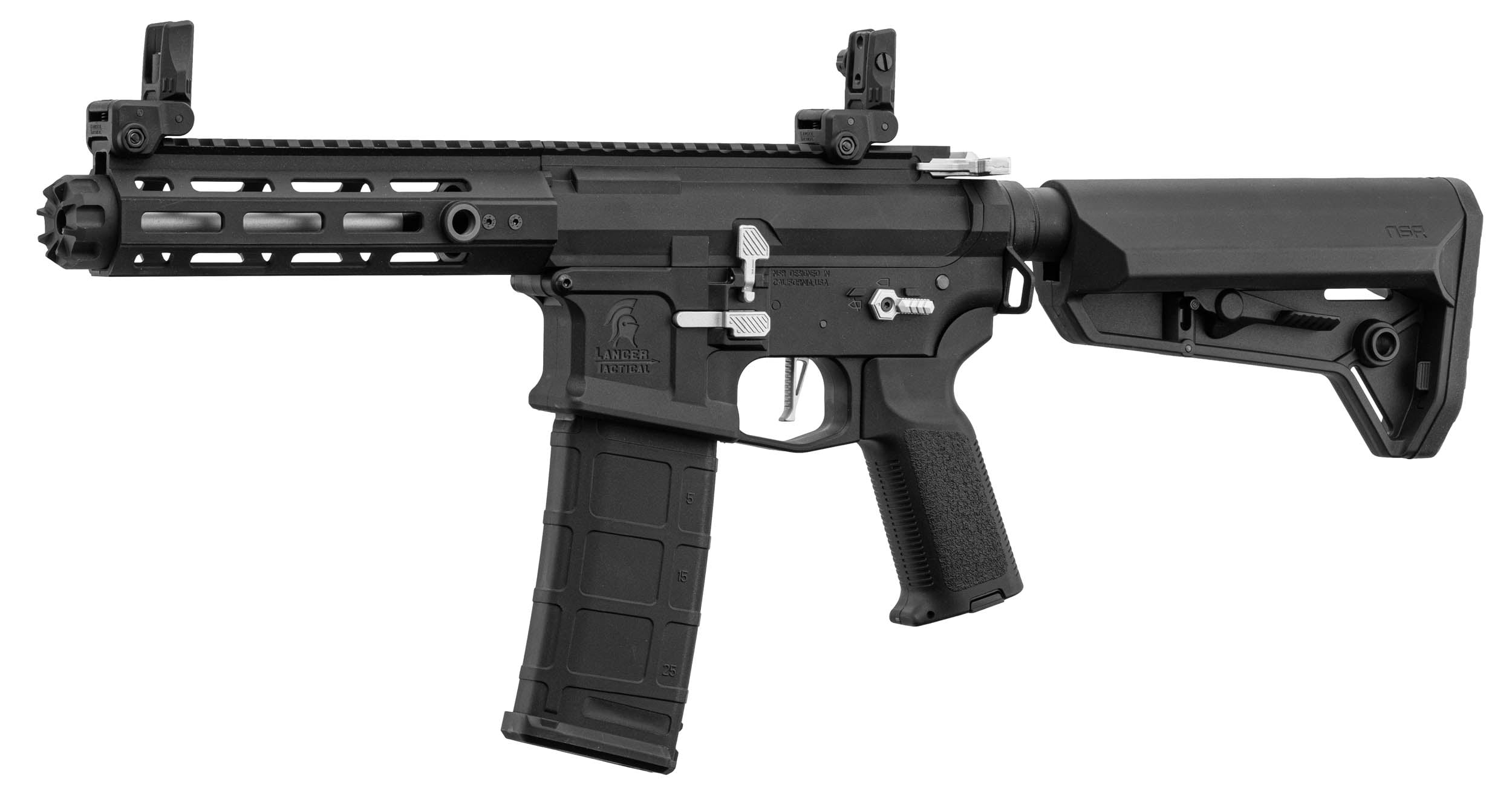 Lancer Tactical LT-32 Hellion 7" Gen 2 AEG Rifle Complete Pack - Black/Silver