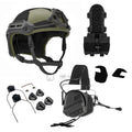PTS x Earmor Flux Helmet + Comms Bundle-Olive-Black