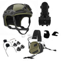 PTS x Earmor Flux Helmet + Comms Bundle-Olive-Foliage Green