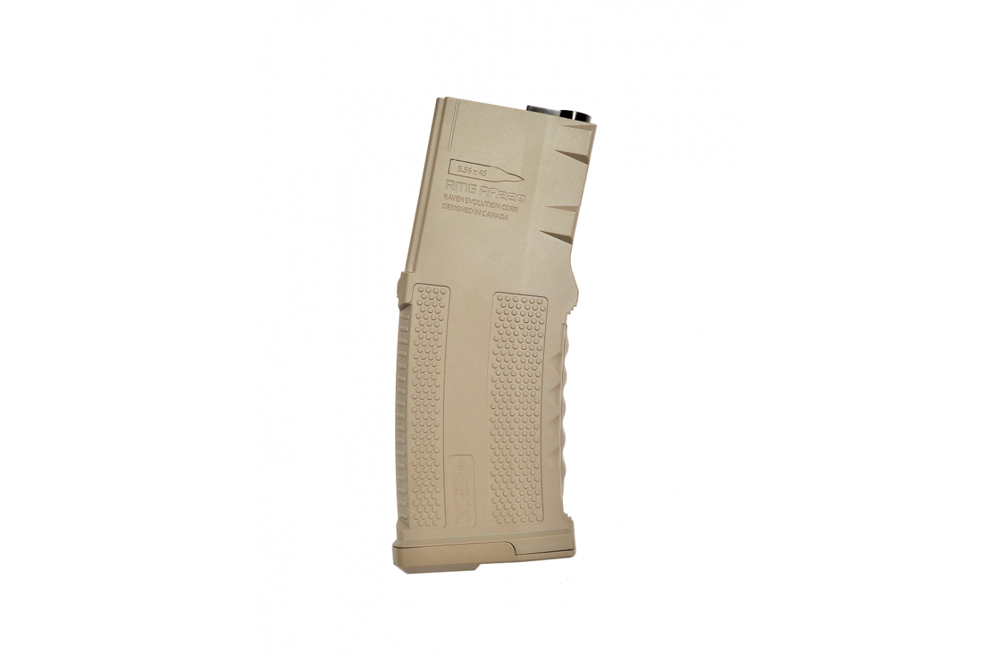 Raven Evolution RMG AR220 extra capacity silent midcap magazine - Dark Earth
