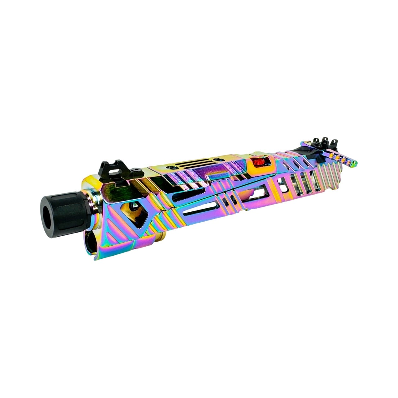 CTM Superline Split Slide for TM Hi-Capa 4.3 - Electroplated Rainbow (inc. Short Stroke Kit, 14mm CCW Muzzle, Enhanced Nozzle Spring, etc)