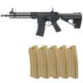 VFC Avalon Samurai EDGE CQB AEG  + 5 Valken SMAG's (w/ Built-In GATE ASTER + Maple Leaf Internals) - Black