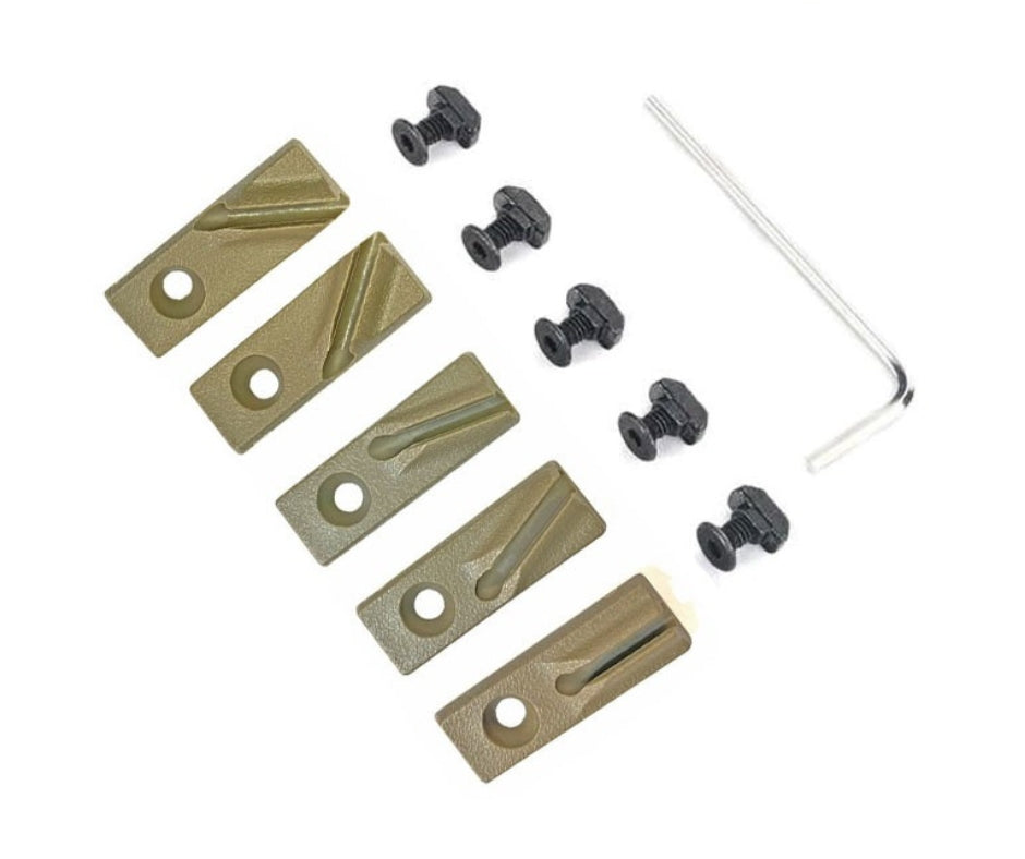 Rebel Angled KeyMod Cable Clips Set of 5-Tan