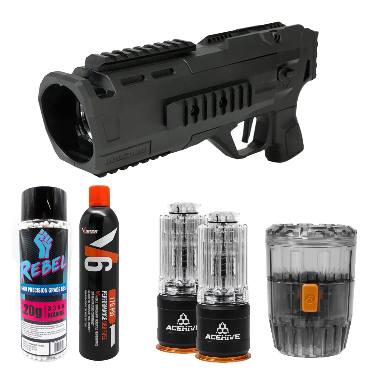 ACETECH Volcano Grenade Launcher + Acehive Grenade Bundle