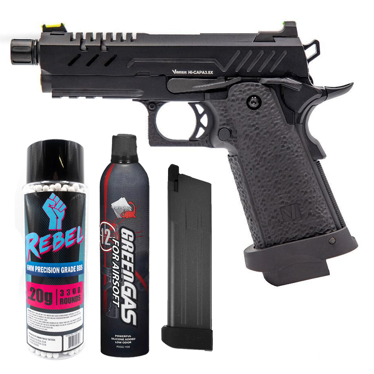 Vorsk Hi Capa 3.8 Pro Pistol Bundle - Black