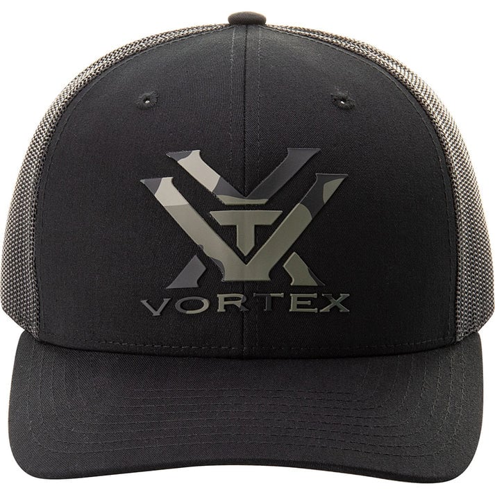 Vortex Camo Punch Trucker Cap - Black