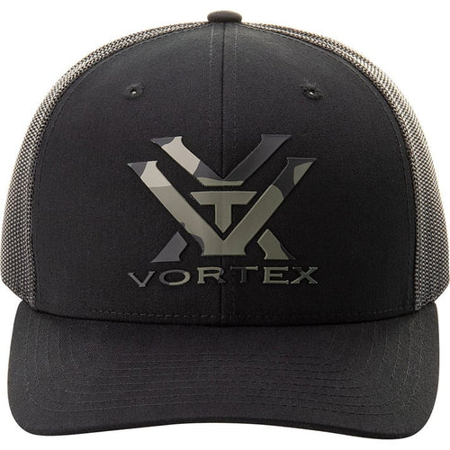 Vortex Camo Punch Trucker Cap - Black
