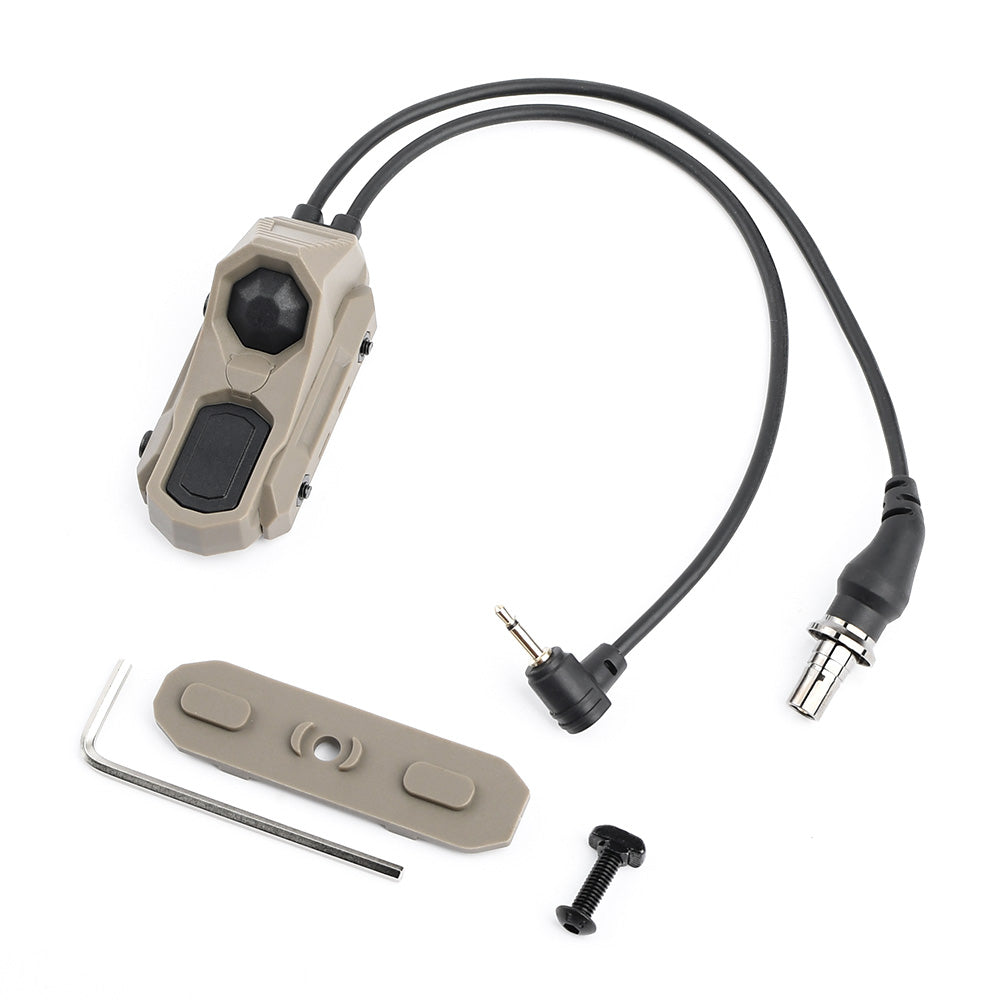 AN Double Port Pressure Switch (SF Plug & 2.5mm/3.5mm Jack)-Tan-2.5mm