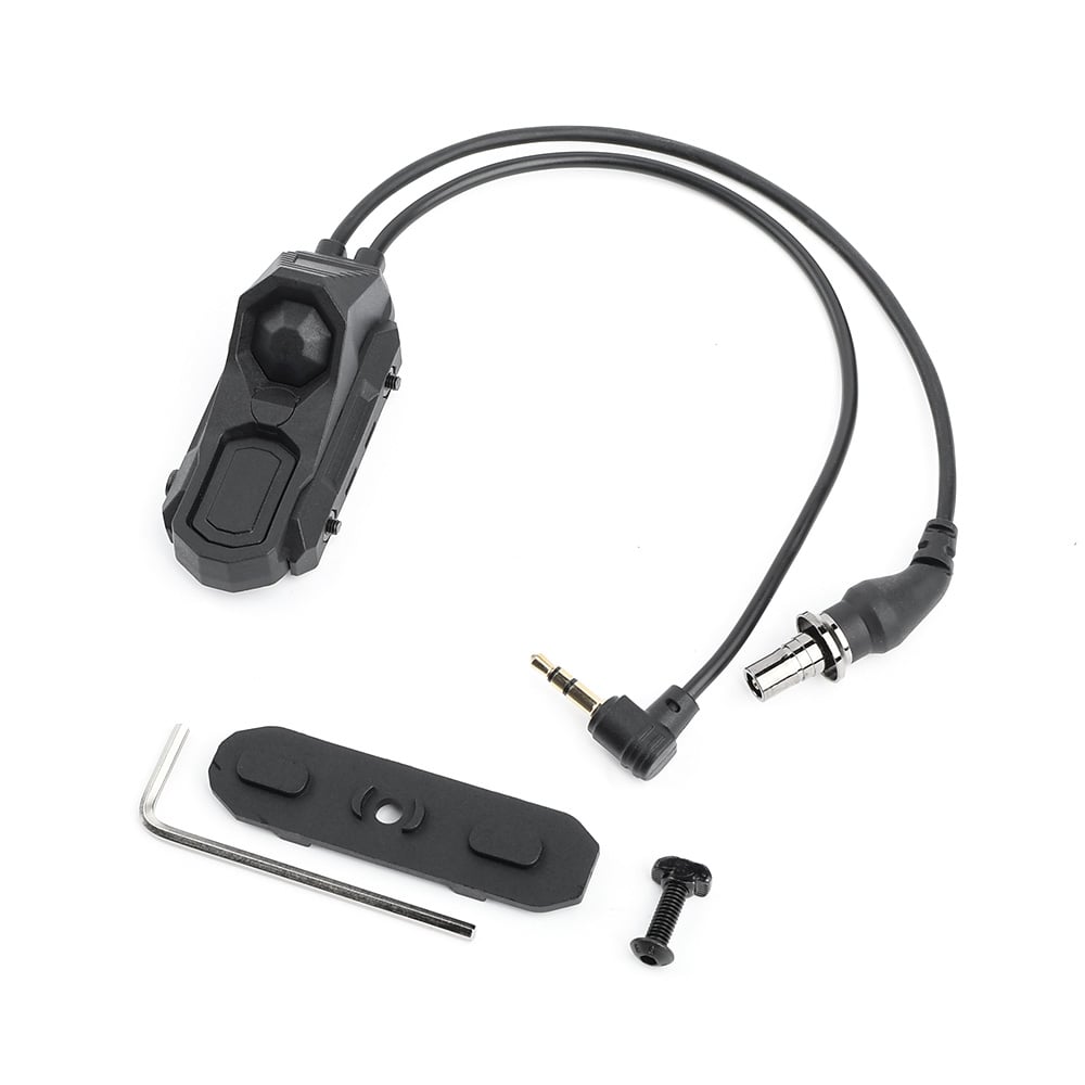 AN Double Port Pressure Switch (SF Plug & 2.5mm/3.5mm Jack)-Black-3.5mm