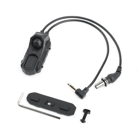 AN Double Port Pressure Switch (SF Plug & 2.5mm/3.5mm Jack)-Black-3.5mm