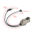 AN Double Port Pressure Switch (SF Plug & 2.5mm/3.5mm Jack)-Tan-3.5mm