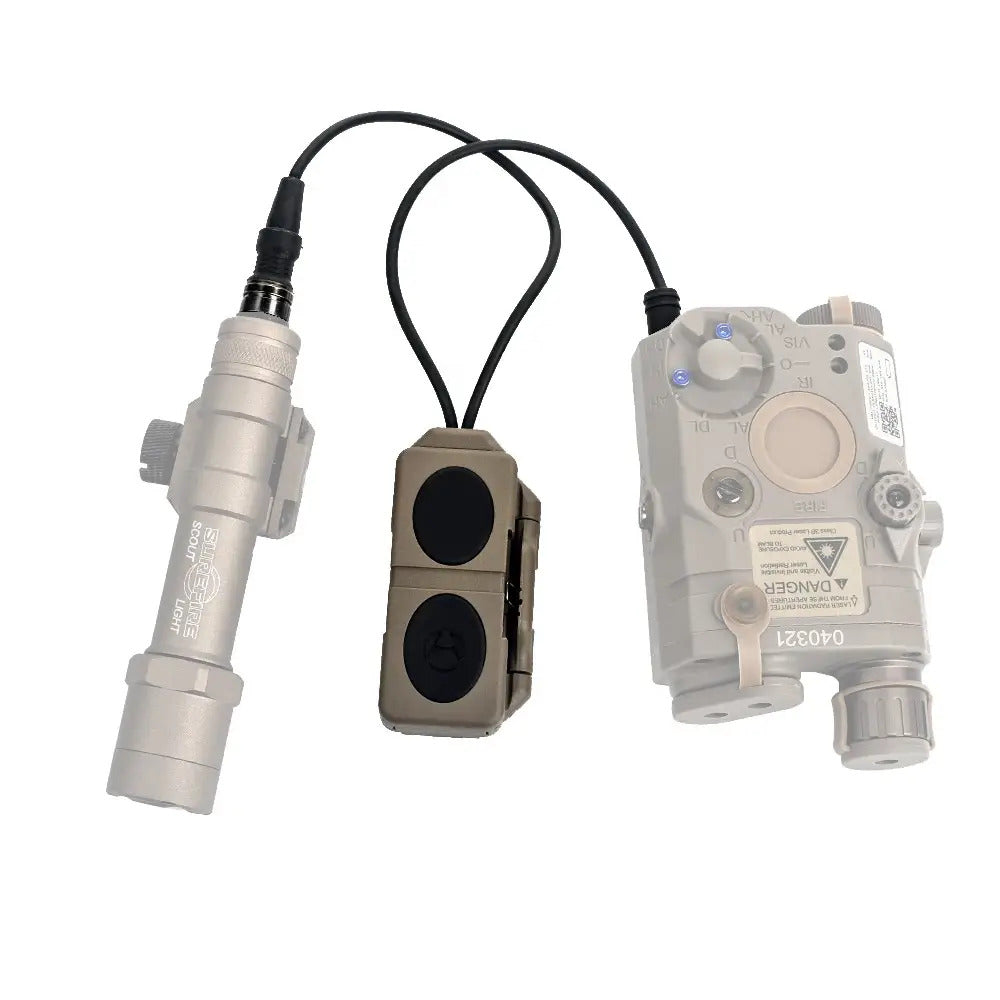 Rebel Double Remote Control for Flashlight and PEQ (SF & 2.5mm) -Tan