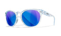Wiley X COVERT - Gloss Crystal Light Sapphire Blue Frame - CAPTIVATE Polarized Blue Mirror Lens