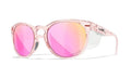 Wiley X COVERT - Gloss Crystal Blush Frame - CAPTIVATE Polarized Rose Gold Mirror Lens