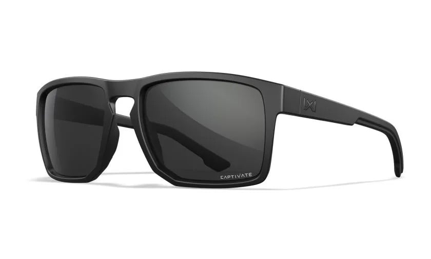 Wiley X FOUNDER - Matte Black Frame - CAPTIVATE Polarized Grey Lens