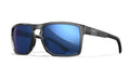 Wiley X FOUNDER - Gloss Crystal Grey Frame - CAPTIVATE Polarized Blue Mirror Lens