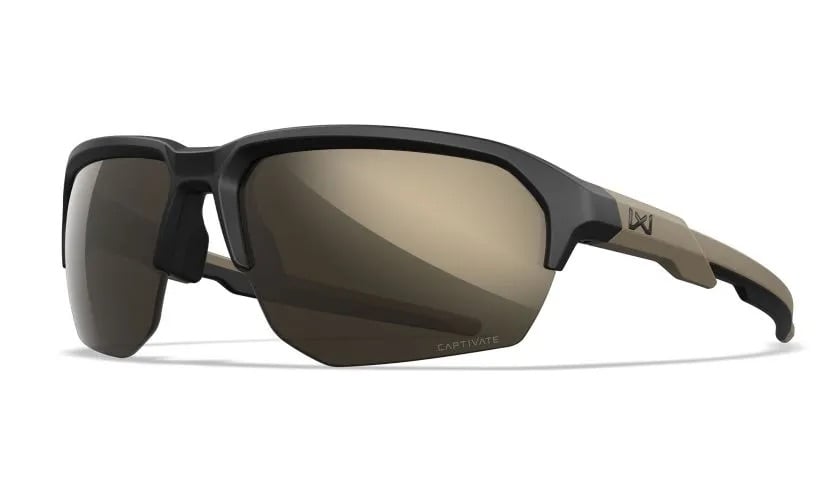 Wiley X JAKL - Matte Black/Tan Frame - CAPTIVATE Tungsten Lenses
