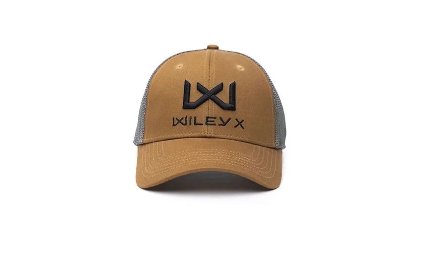 Wiley X Trucker Cap (WX Logo) - Tan/Grey/Black