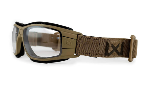 Wiley X Lynx Folding Eye Protection (Grey/Clear Lenses) - Tan