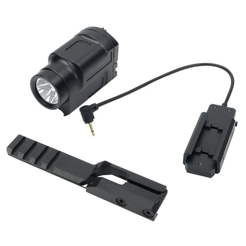 Rebel K-2P Flashlight with Mounted Pressure Switch and 20mm Rail Mount